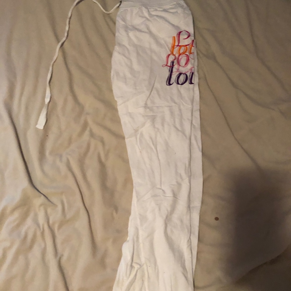 White lounge pants